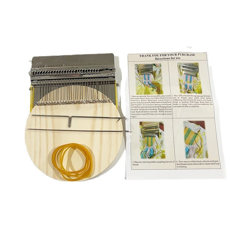 Mini Darning Loom Machine Weaving Repair Tool Sewing Loom Kit