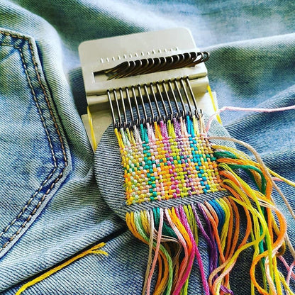 Mini Darning Loom Machine Weaving Repair Tool Sewing Loom Kit