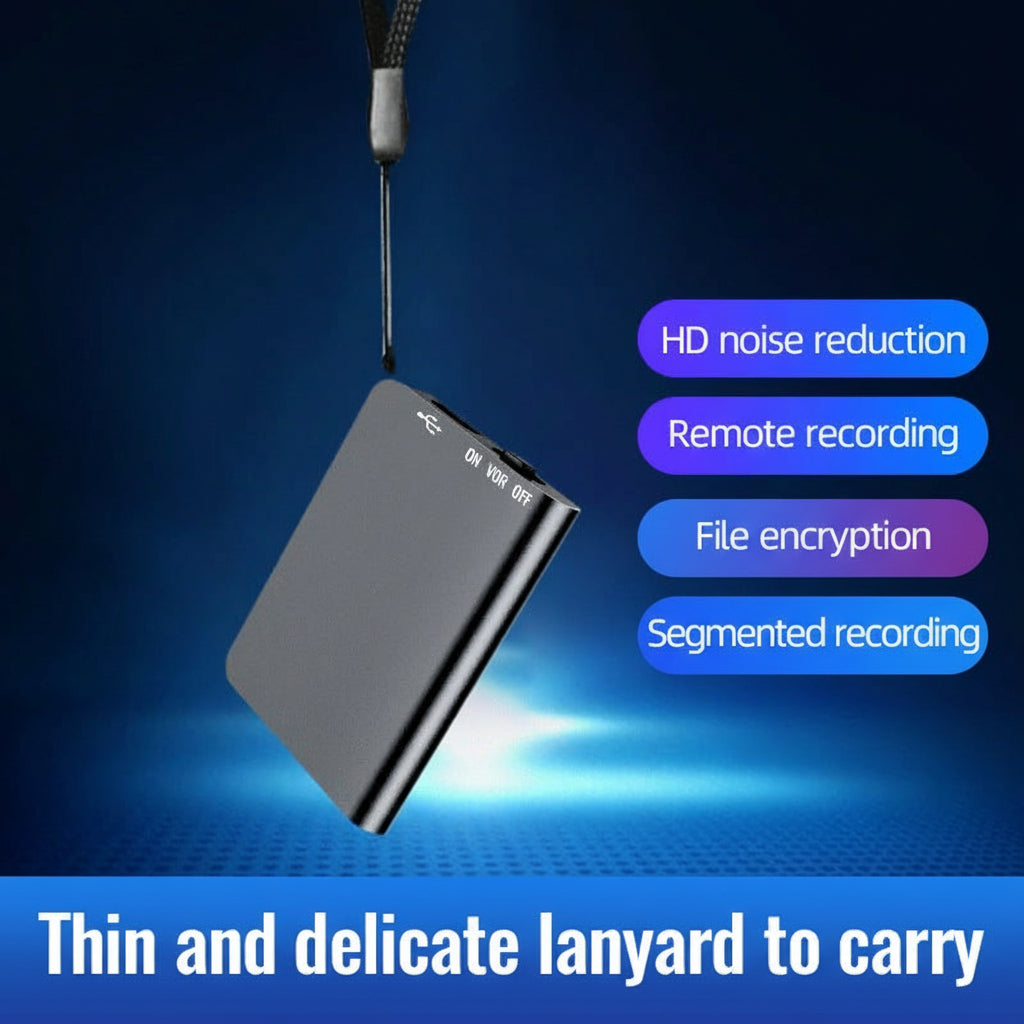 Mini Digital Voice Recorder with Voice Activation and Portable Audio Playback