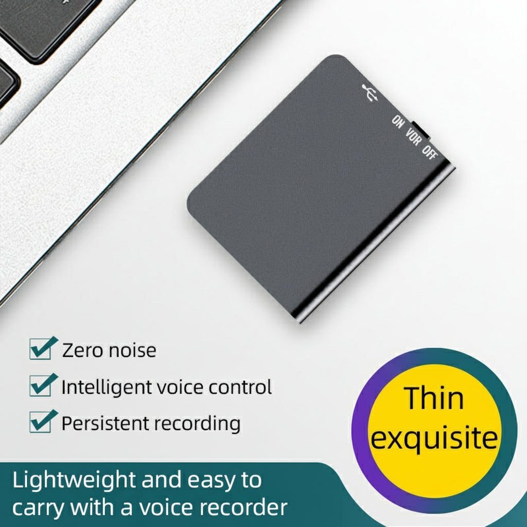Mini Digital Voice Recorder with Voice Activation and Portable Audio Playback