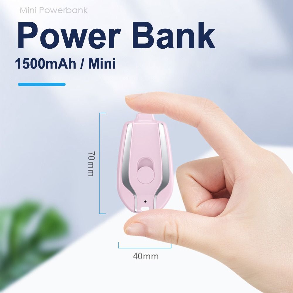 Mini Portable Power Bank with Keychain Clip