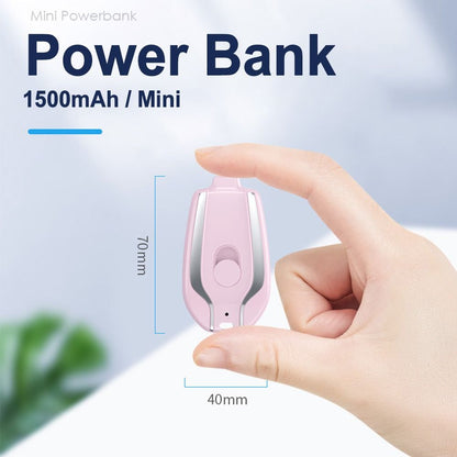 Mini Portable Power Bank with Keychain Clip