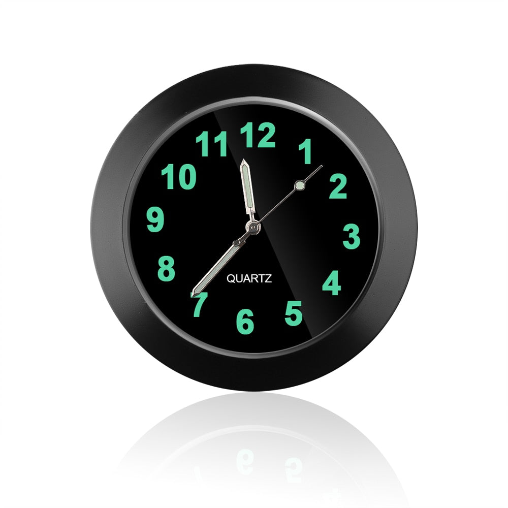 Mini Stick On Car Dashboard Quartz Clock with Luminous Display