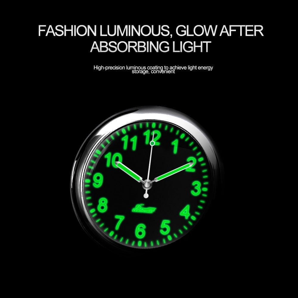 Mini Stick On Car Dashboard Quartz Clock with Luminous Display