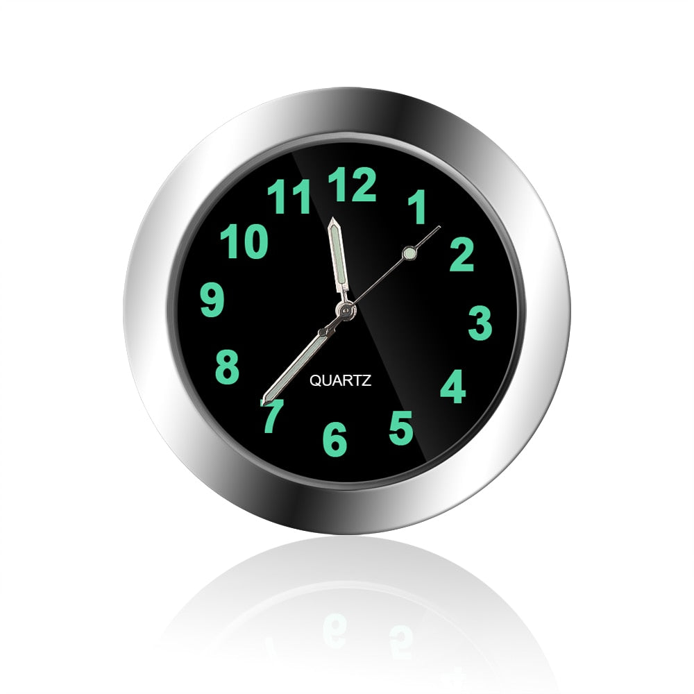 Mini Stick On Car Dashboard Quartz Clock with Luminous Display