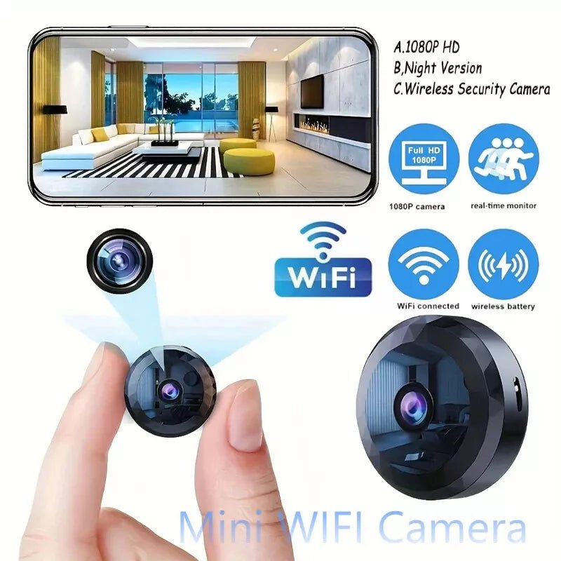 Mini WiFi Security Camera 1080P HD Magnetic Mount