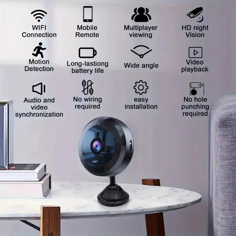 Mini WiFi Security Camera 1080P HD Magnetic Mount