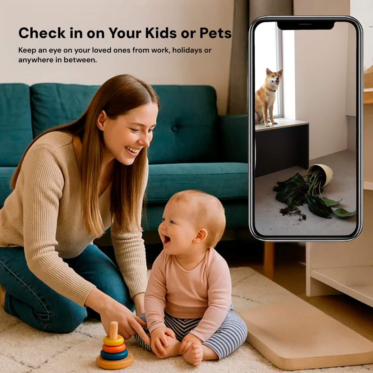 Mini WiFi Security Camera 1080P Indoor Monitoring Device Motion Detection Night Vision Remote Viewing