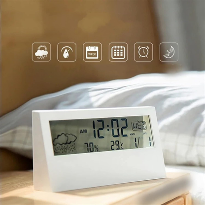 Minimalist Digital Alarm Clock with Temperature Display