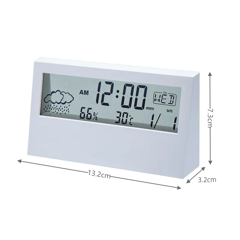 Minimalist Digital Alarm Clock with Temperature Display