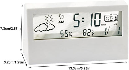 Minimalist Digital Alarm Clock with Temperature Display