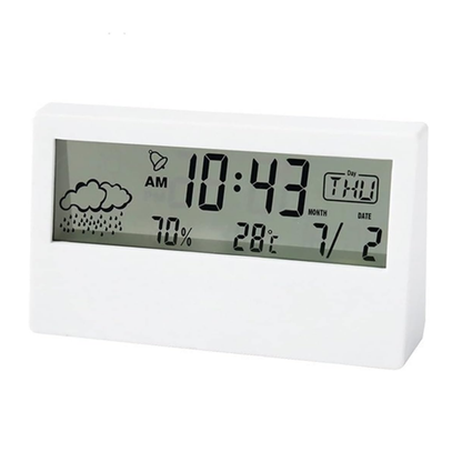 Minimalist Digital Alarm Clock with Temperature Display