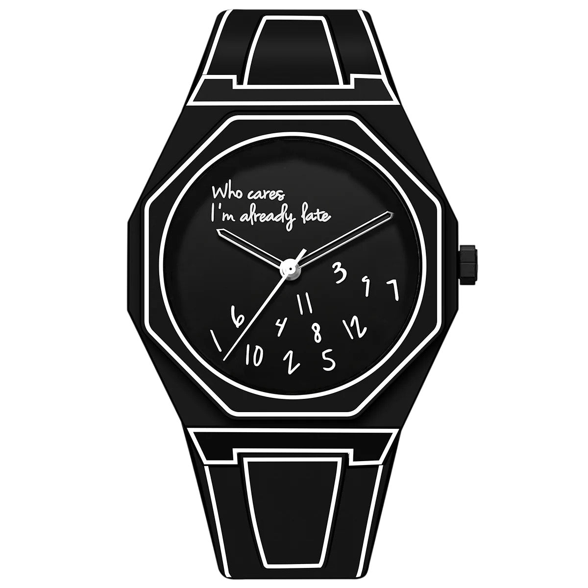 Minimalist Inspirational Wrist Watch with Unique Time Display