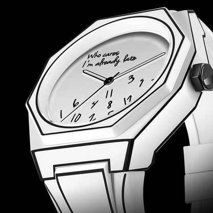 Minimalist Inspirational Wrist Watch with Unique Time Display
