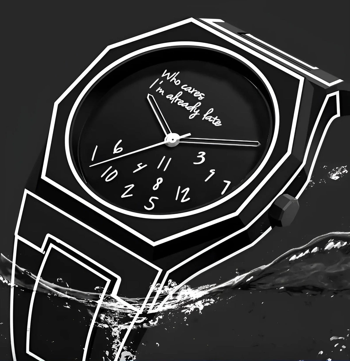 Minimalist Inspirational Wrist Watch with Unique Time Display