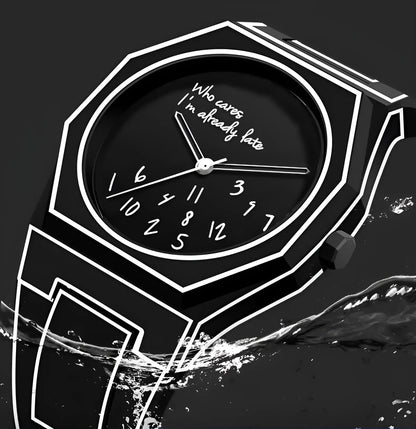 Minimalist Inspirational Wrist Watch with Unique Time Display