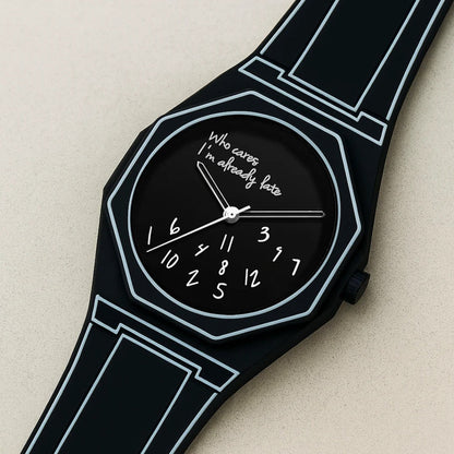 Minimalist Inspirational Wrist Watch with Unique Time Display