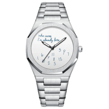 Minimalist Inspirational Wrist Watch with Unique Time Display