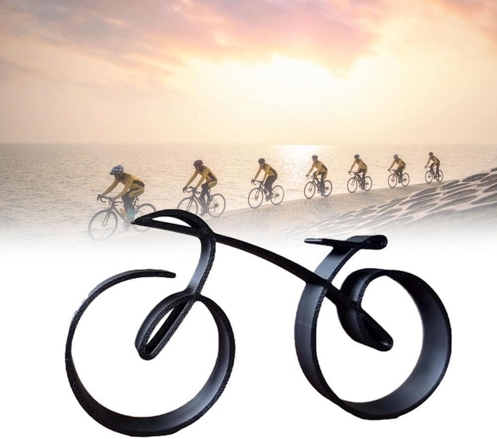 Minimalist Metal Bicycle Sculpture Wire Frame Desktop Decor