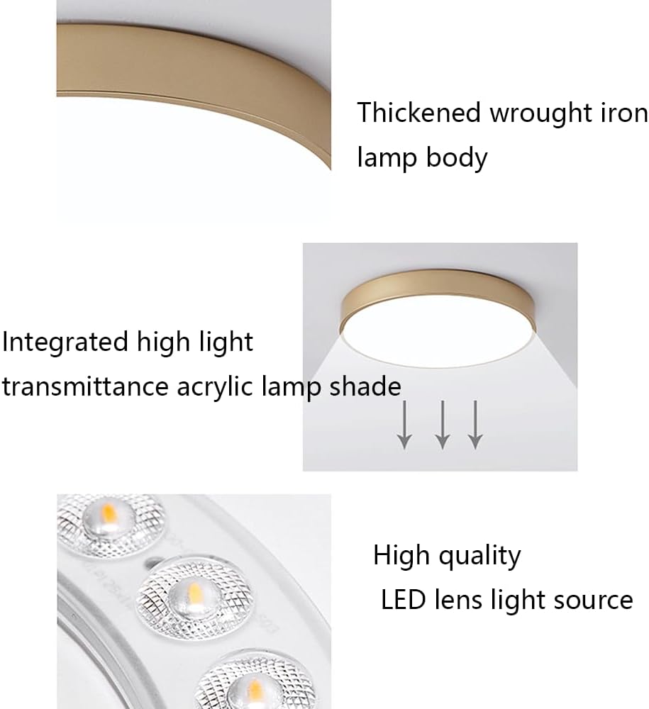Minimalist Round LED Ceiling Light for Bedroom Living Room Office