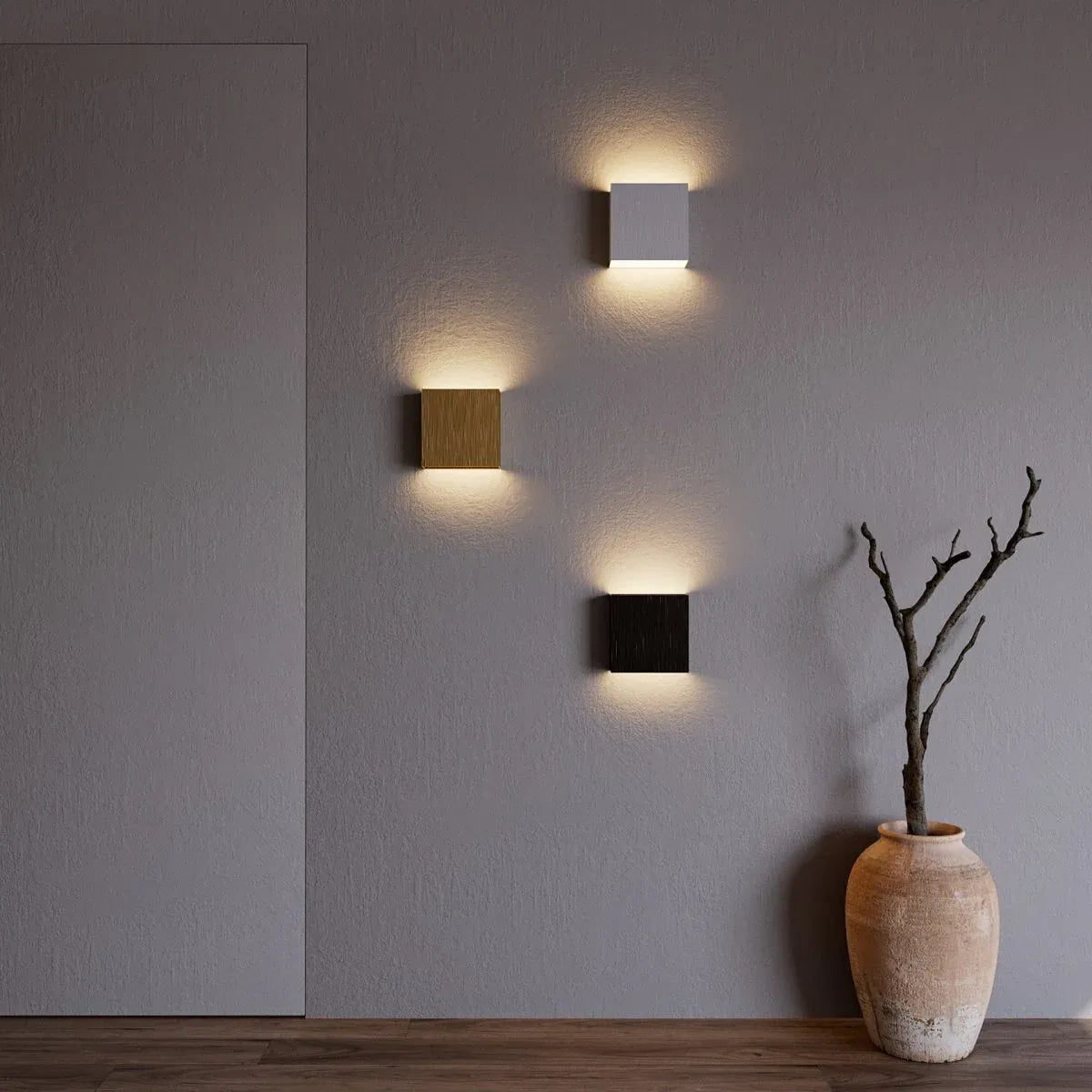 Minimalist Square Wall Lamp Aluminum Iron LED Light