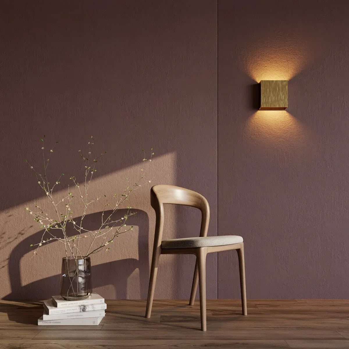 Minimalist Square Wall Lamp Aluminum Iron LED Light