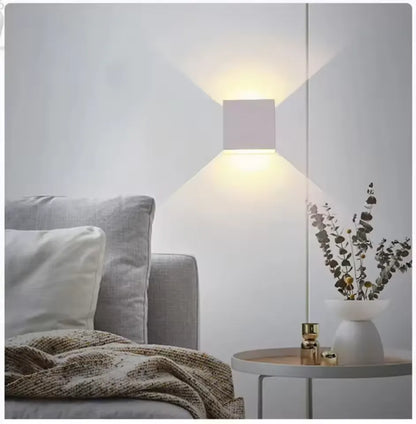 Minimalist Square Wall Lamp Aluminum Iron LED Light