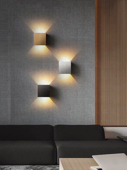 Minimalist Square Wall Lamp Aluminum Iron LED Light