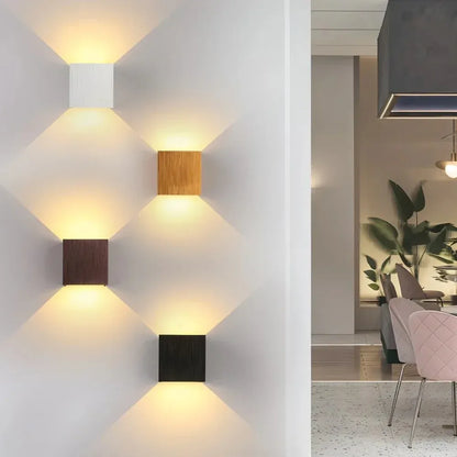 Minimalist Square Wall Lamp Aluminum Iron LED Light