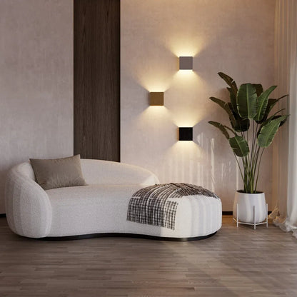 Minimalist Square Wall Lamp Aluminum Iron LED Light
