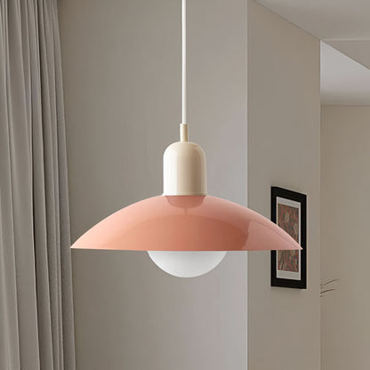 Modern Bauhaus Iron Pendant Light with Adjustable Hanging Cord