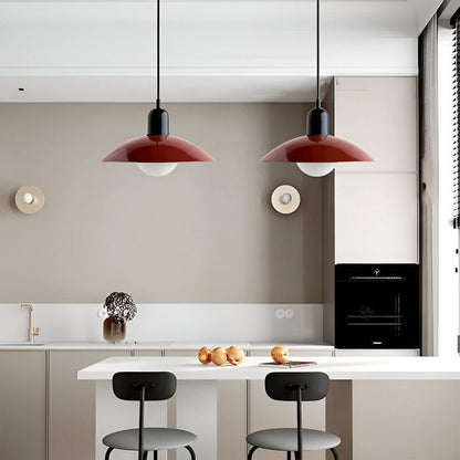 Modern Bauhaus Iron Pendant Light with Adjustable Hanging Cord