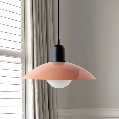 Modern Bauhaus Iron Pendant Light with Adjustable Hanging Cord