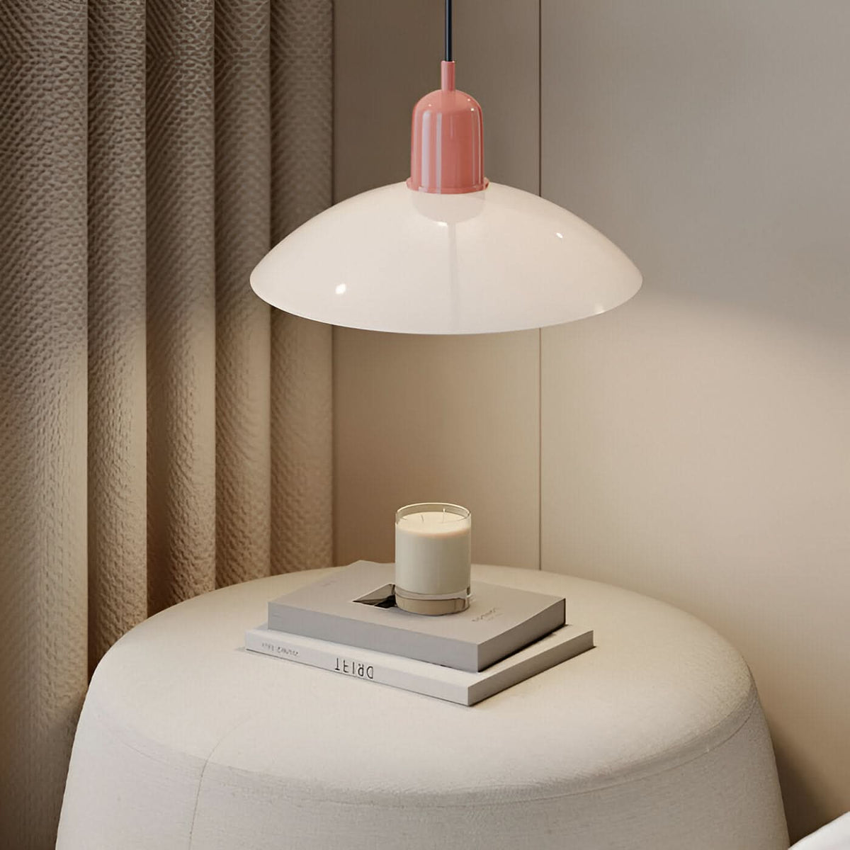 Modern Bauhaus Iron Pendant Light with Adjustable Hanging Cord