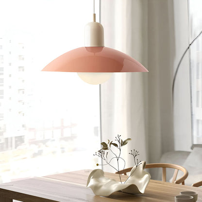Modern Bauhaus Iron Pendant Light with Adjustable Hanging Cord