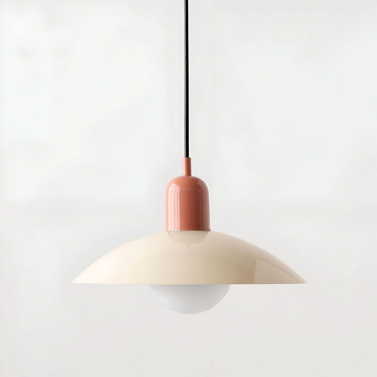 Modern Bauhaus Iron Pendant Light with Adjustable Hanging Cord