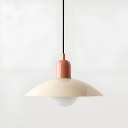 Modern Bauhaus Iron Pendant Light with Adjustable Hanging Cord