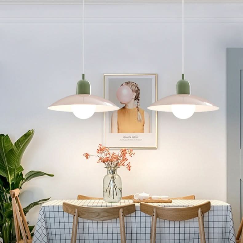 Modern Bauhaus Iron Pendant Light with Adjustable Hanging Cord