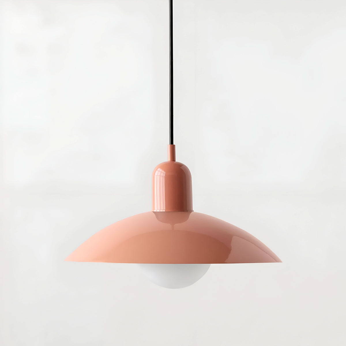 Modern Bauhaus Iron Pendant Light with Adjustable Hanging Cord
