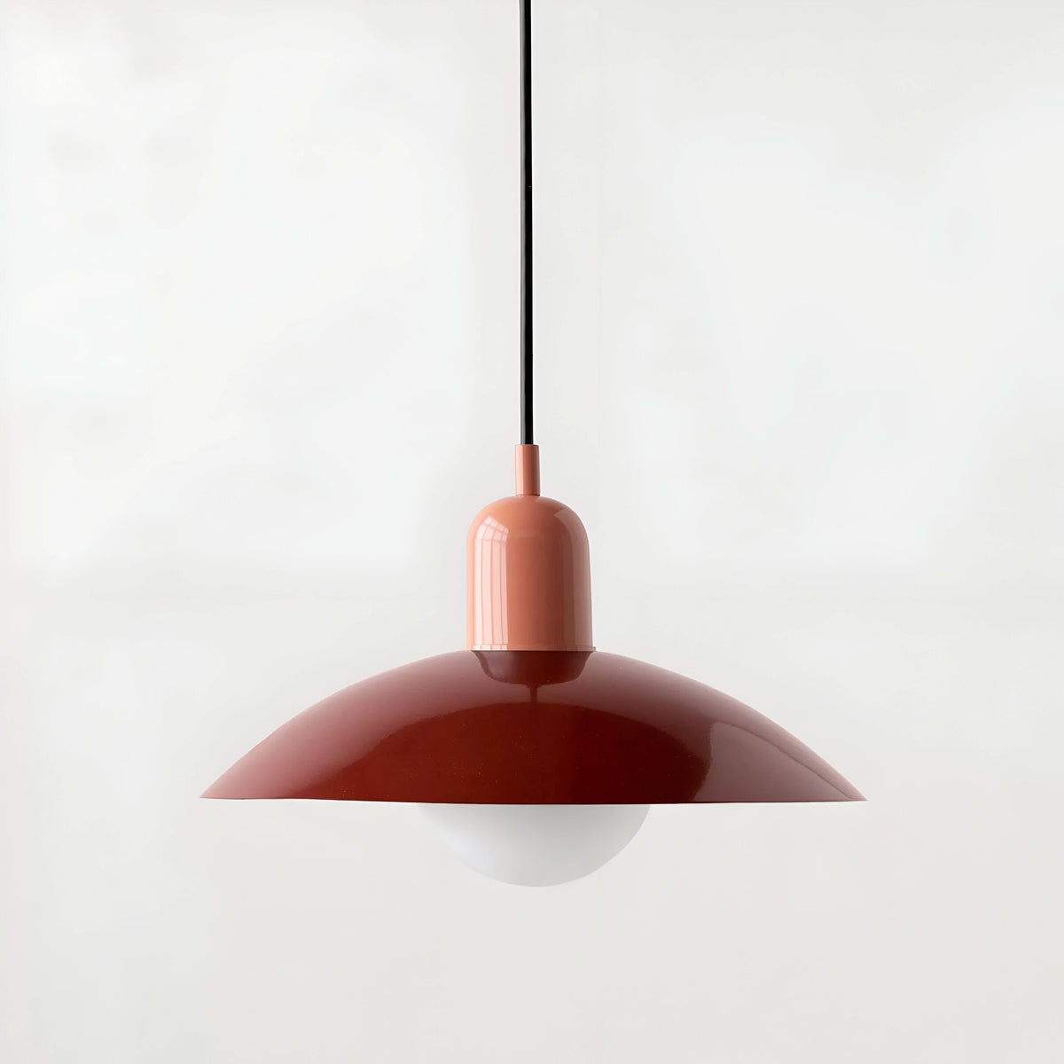 Modern Bauhaus Iron Pendant Light with Adjustable Hanging Cord