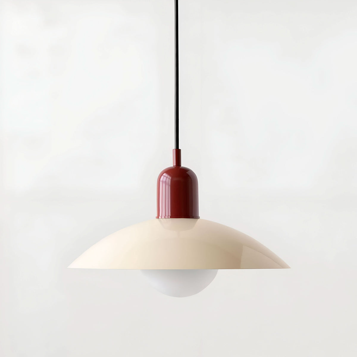 Modern Bauhaus Iron Pendant Light with Adjustable Hanging Cord