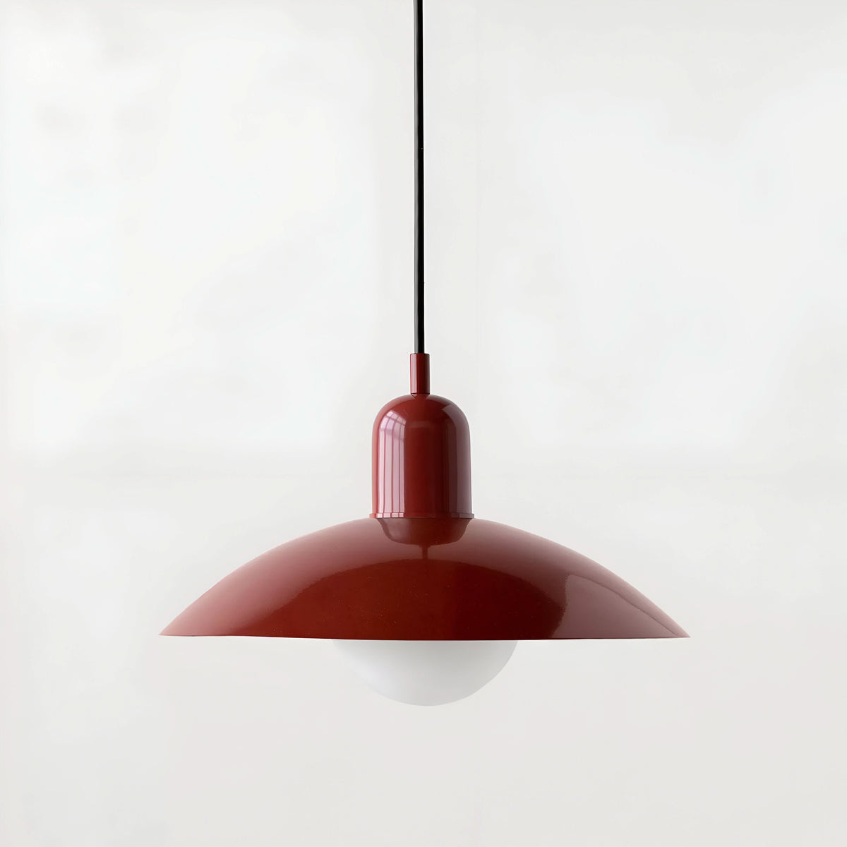 Modern Bauhaus Iron Pendant Light with Adjustable Hanging Cord