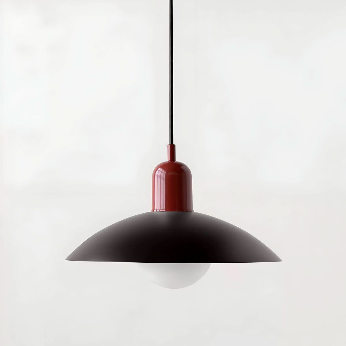 Modern Bauhaus Iron Pendant Light with Adjustable Hanging Cord