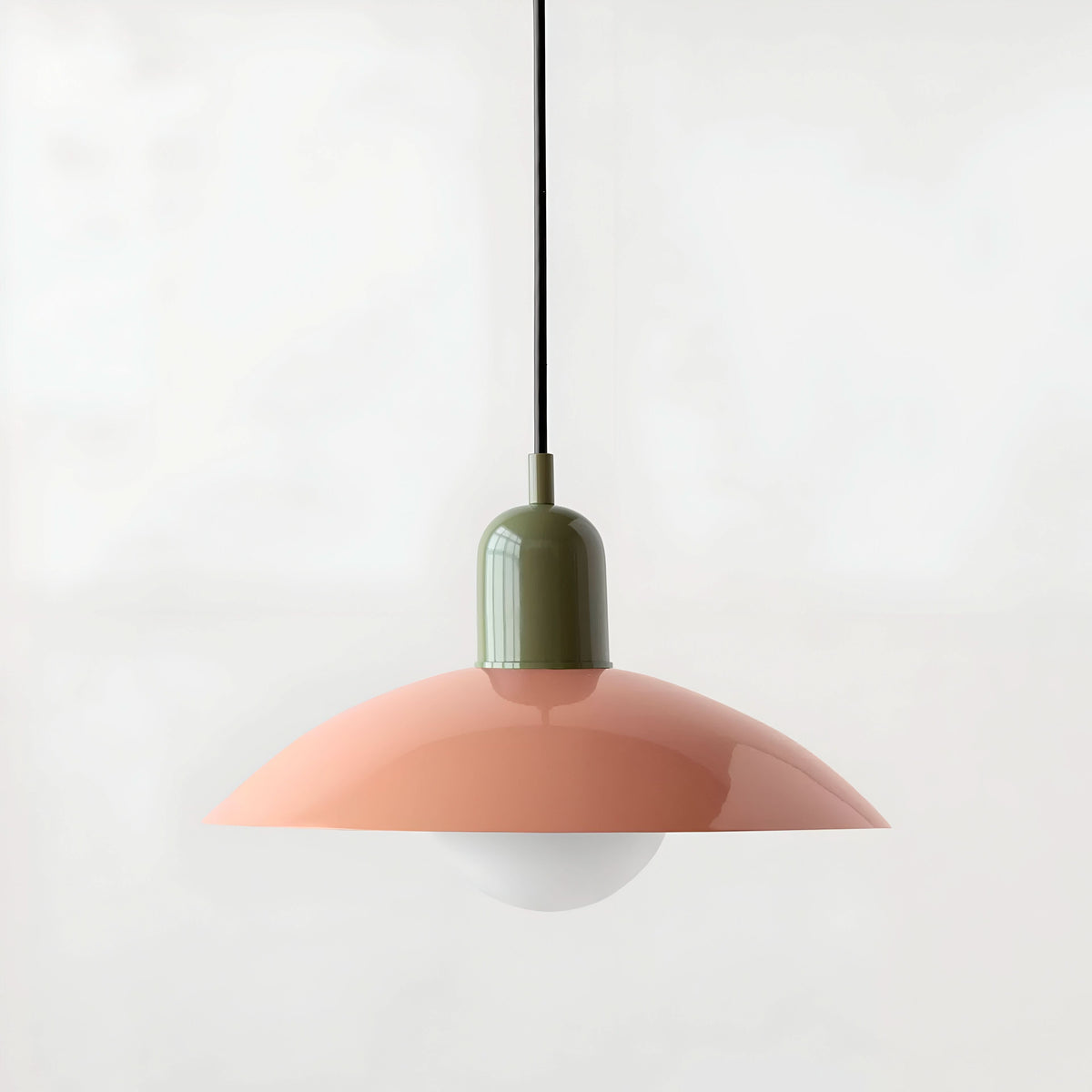 Modern Bauhaus Iron Pendant Light with Adjustable Hanging Cord