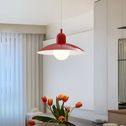 Modern Bauhaus Iron Pendant Light with Adjustable Hanging Cord