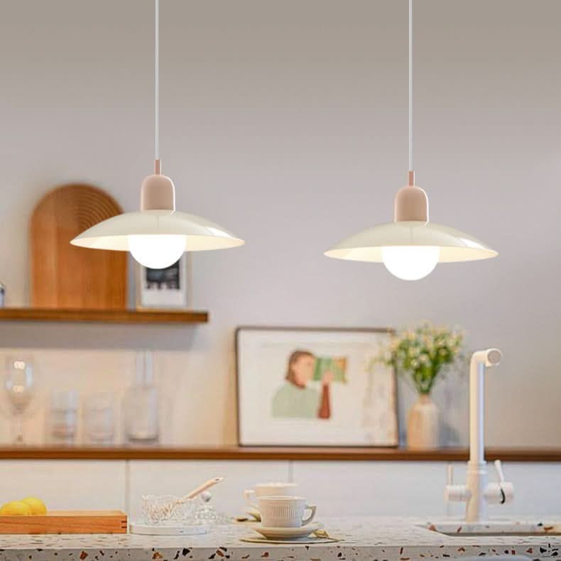 Modern Bauhaus Iron Pendant Light with Adjustable Hanging Cord