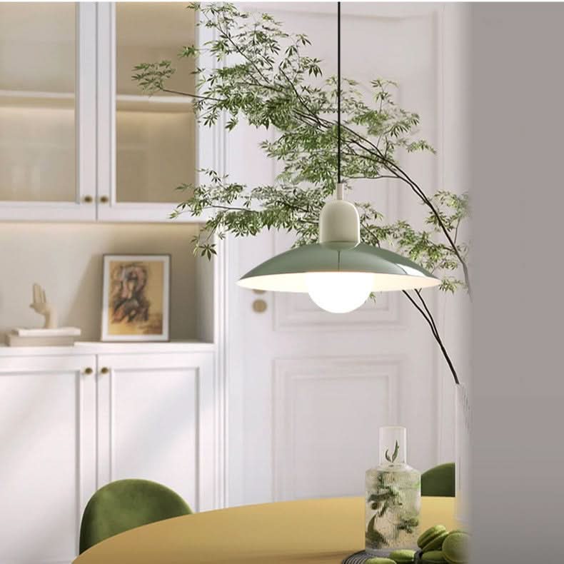 Modern Bauhaus Iron Pendant Light with Adjustable Hanging Cord