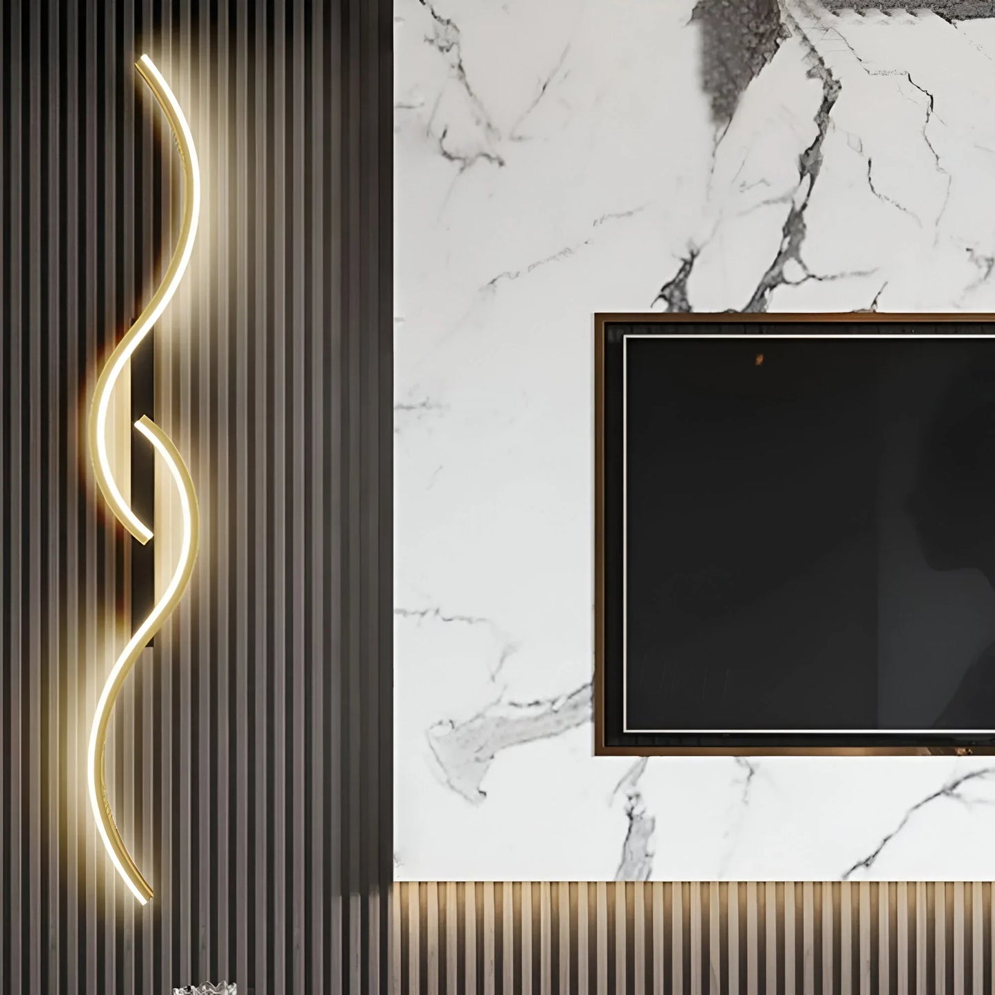 Modern Curved LED Wall Light Indoor Ambient Lighting Minimalist Decorative Wall Fixture for Bedroom Living Room Hallway