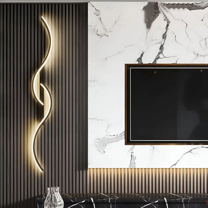 Modern Curved LED Wall Light Indoor Ambient Lighting Minimalist Decorative Wall Fixture for Bedroom Living Room Hallway