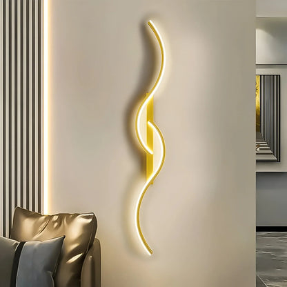 Modern Curved LED Wall Light Indoor Ambient Lighting Minimalist Decorative Wall Fixture for Bedroom Living Room Hallway